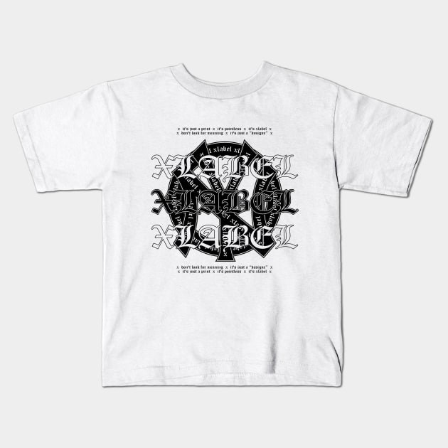 Gothic style print Kids T-Shirt by xlabel